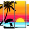 Hawaii Seascape 4 Panels Paint By Numbers