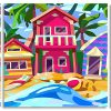 Hawaiian Houses 3 Panels Paint By Numbers