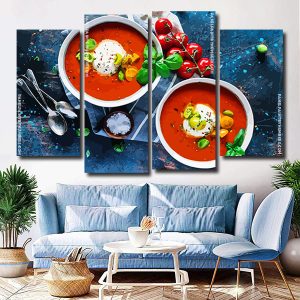 Herby Tomato Soup 4 Panels Paint By Numbers