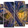 Jinan City Roads 4 Panels Paint By Numbers