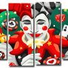 Joker Clown 4 Panels Paint By Numbers