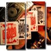 Kings Playing Cards 4 Panels Paint By Numbers