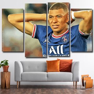 Kylian Mbappe 4 Panels Paint By Numbers