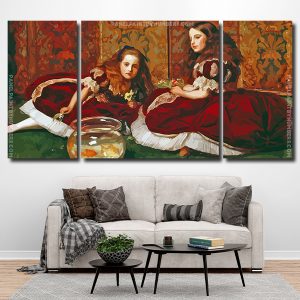 Leisure Hours by John Everett Millais 3 Panels Paint By Numbers