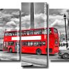 London Black And Red Bus 5 Panels Paint By Numbers