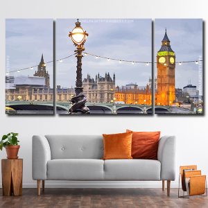 London Cityscape Art 3 Panels Paint By Numbers