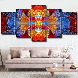 Mandala Glass 5 Panels Paint By Numbers