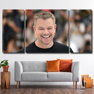 Matt Damon 3 Panels Paint By Numbers