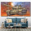 Military Tank War 3 Panels Paint By Numbers