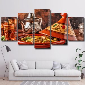 Moroccan Tagine 5 Panels Paint By Numbers