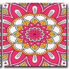 Pink Mandala 3 Panels Paint By Numbers