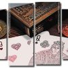 Playing Cards Art 4 Panels Paint By Numbers