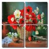 Poppies And White Flowers Square Panels Paint By Numbers