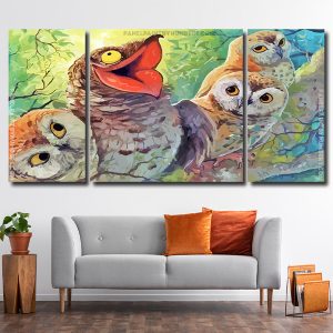 Potoo And Owls 3 Panels Paint By Numbers