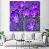 Purple Crocus Square Panels Paint By Numbers