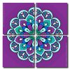 Purple and Blue Mandala Square Panels Paint By Numbers