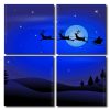 Santa Claus Silhouette Square Panels Paint By Numbers