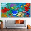 Siamese Fighting Fish 3 Panels Paint By Numbers