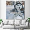 Siberian Husky Dog Square Panels Paint By Numbers