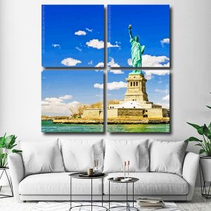 Statue Of Liberty National Monument Manhattan Square Panels Paint By Numbers