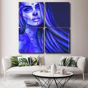 Sugar Skull Day Of The Dead Square Panels Paint By Numbers