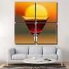 Sunset Glass Cup Square Panels Paint By Numbers