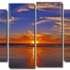 Sunset Time Art 4 Panels Paint By Numbers