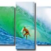 Surfing Teal Sea 5 Panels Paint By Numbers