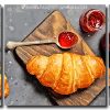 Tasty Croissant 3 Panels Paint By Numbers