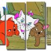 The Aristocats 4 Panels Paint By Numbers