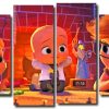 The Boss Baby 4 Panels Paint By Numbers