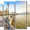 The Bund Shanghai City 4 Panels Paint By Numbers