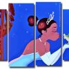 The Princess and The Frog Disney 4 Panels Paint By Numbers