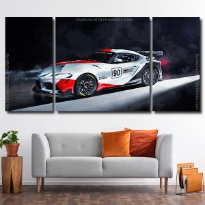 Toyota GR Supra GT4 Race Car 3 Panels Paint By Numbers