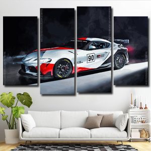 Toyota GR Supra GT4 Race Car 4 Panels Paint By Numbers