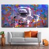 Trippy Astronaut Man 3 Panels Paint By Numbers