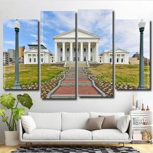 Virginia State Capitol Richmond 4 Panels Paint By Numbers