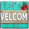 Welcome Decoration 3 Panels Paint By Numbers