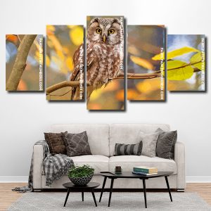 Zimbabwean Owl 5 Panels Paint By Numbers