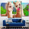 Aesthetic LLamas 4 Panels Paint By Numbers