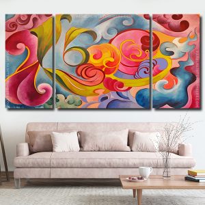 Aesthetic Abstract Art 3 Panels Paint By Numbers