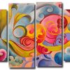 Aesthetic Abstract Art 4 Panels Paint By Numbers