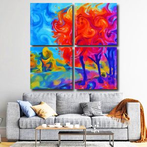 Aesthetic Abstract Landscape Square Panels Paint By Numbers