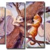 Angel Cats 4 Panels Paint By Numbers