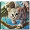 Angel Kitty 3 Panels Paint By Numbers