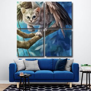 Angel Kitty Square Panels Paint By Numbers