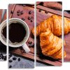 Coffee And Croissants 4 Panels Paint By Numbers