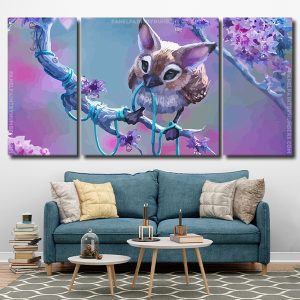 Cute Fantasy Creature 3 Panels Paint By Numbers