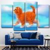 Cute Kitty 4 Panels Paint By Numbers