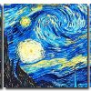 Detail Of The Starry Night 3 Panels Paint By Numbers